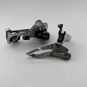 Vintage Shimano Exage Mountain RD-M450 Rear Derailleur Set Long 28.6 FD-M452 A36 - Picture 1 of 22