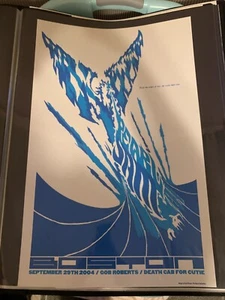 Pearl Jam Poster Boston 9/29/04 & Death Cab For Cutie By Brad Klaus Flat - MINT - Picture 1 of 1
