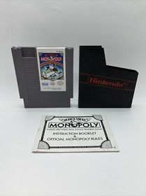 Authentic NES Monopoly Complete w/ Manual and Dust Cover 1991 Parker Bros WORKS