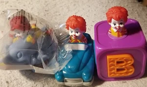 2006 McDonald's Happy Meal Under 3 Toys x3 Ronald Pop up, Riding in Car, on Fish - Picture 1 of 6