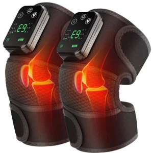 Electric Heated Vibration Knee Joint Brace Therapy Shoulder Massager Pain Relief - Picture 1 of 28