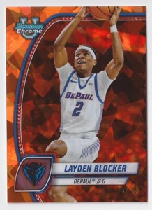 2024-25 Bowman U Chrome Sapphire Layden Blocker Orange Refractor #9/25 - Picture 1 of 2