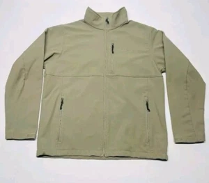 Columbia Ascender Softshell Jacket Green Mens 2XT Large Full Zip Mock Neck - Picture 1 of 12