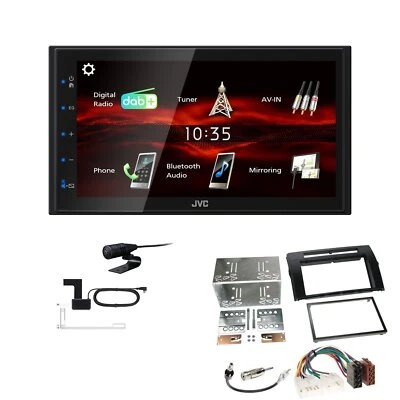 JVC Bluetooth 2DIN DAB+ Autoradio für Toyota Corolla Verso schwarz - Bild 1 von 4