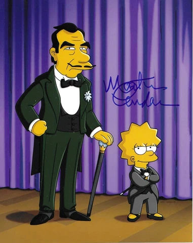 Martin Landau autograph - signed The Simpsons photo - Mission Impossible Cover
