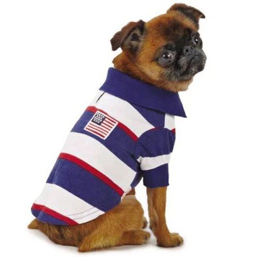 Zack Zoey Patriotic Pooch Dog Polo Shirt SPF40 Pet Sun Protection Red White Blue - Изображение 1 из 1
