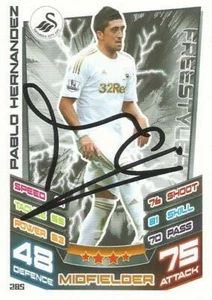 PABLO HERNANDEZ SIGNED SWANSEA 2012/2013 MATCH ATTAX TRADING CARD+COA - Picture 1 of 1