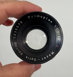Vintage Primoplan Meyer-Optik Gorlitz f1.9 58mm Red V German Lens M42 Mount - Picture 1 of 13