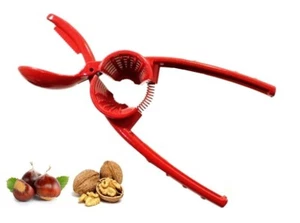 SCHIACCIANOCI E SVITABOTTIGLIE CONICO + TAGLIA CASTAGNE IN METALLO SMALTATO ROSS - Foto 1 di 4