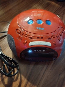 Sony Dream Machine PSYC ICF-CD831 Radio/CD Player/Alarm Clock Red Tested & Works - Picture 1 of 9