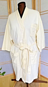 Anne Lewin NY Women's Large Bath Robe Pale Yellow Soft Plush with Belt - Picture 1 of 12