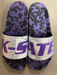 Kansas State University Hype Co Slider Sandal Purple Silver Men’s Size 11 - Picture 1 of 7