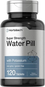 Water Pills Super Strength, with Potassium, 120ct Non-GMO Supplement by Horbaach - Picture 1 of 8