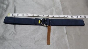 Vintage Polo Ralph Lauren Pony Nylon Ring belt BLUE Size M - Picture 1 of 3