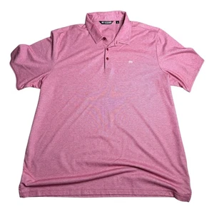 Travis Mathew Golf Polo Shirt XXXL 3XL Pink Heather Casual Athleisure - Picture 1 of 7