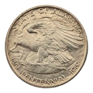 BU UNC 1921 Alabama 2x2 Commemorative Silver Half Dollar US Rare Coin - Picture 1 of 2