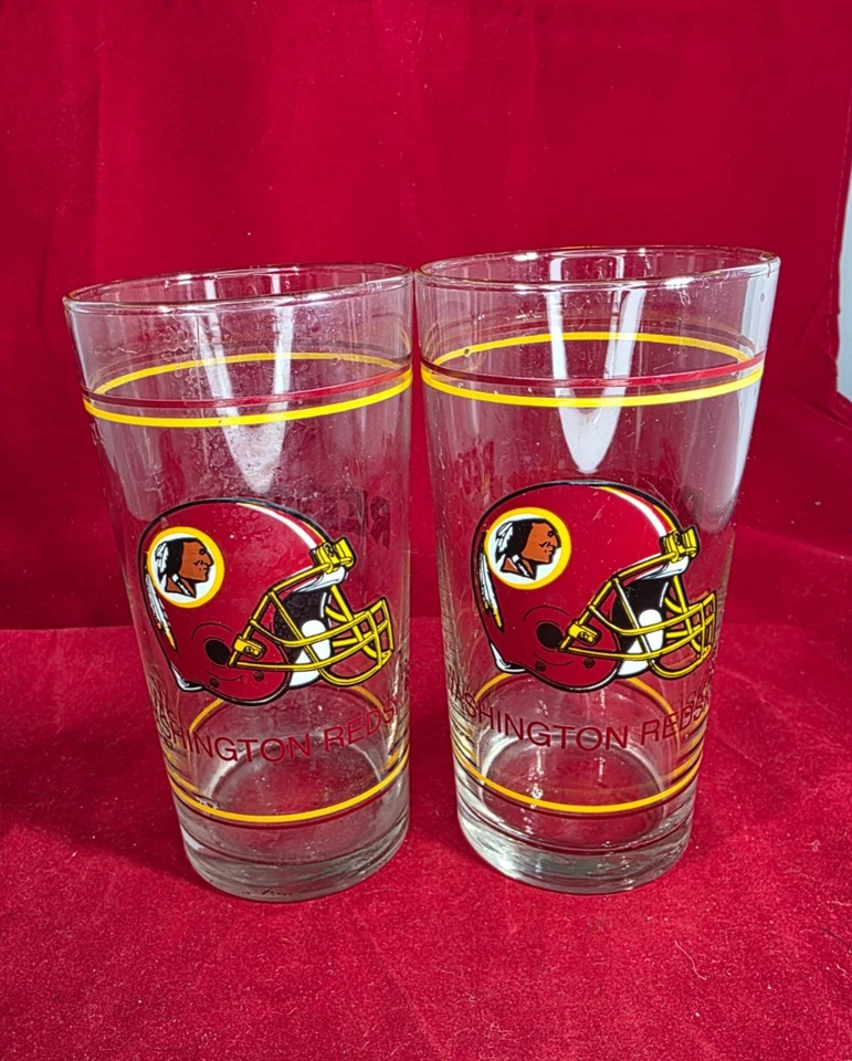Vaso de beber vintage 1980 NFL Washington Redskins 16 oz - recuerdos de fútbol americano Foto 1 de 4
