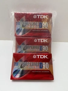 5 nastri audiocassette vuoti TDK D90 Superior Normal Bias 90 minuti nuovi sigillati - Foto 1 di 5