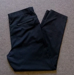Jack Archer Jetsetter Pantalone Uomo 34x27 Nero Poliestere Chino Golf Preppy Usato in Ottime Condizioni - Foto 1 di 10