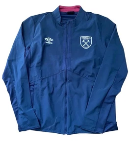 West Ham United Football Windbreaker Full Zip Jacket Umbro Navy Size XXL - Picture 1 of 8