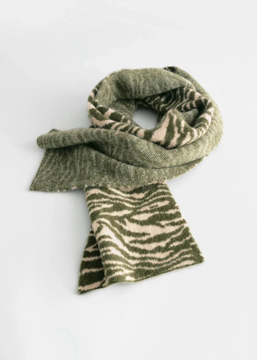 Bufanda De Lino Y Algodón Con Estampado De Leopardo Dorado