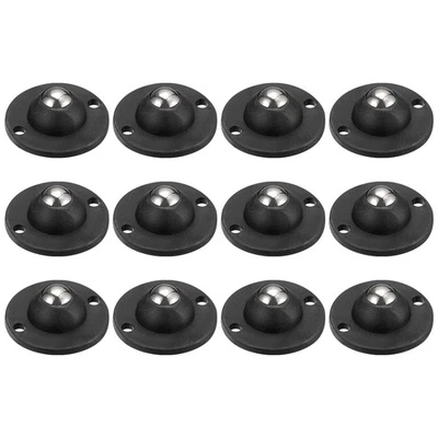 12x Kleber Mini Laufräder Drehbar Universal Lenkrolle 360° Drehung (Schwarz) - Bild 1 von 4