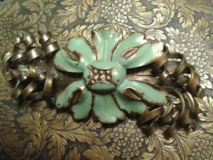 Große Jugendstil Brosche Künstlerhandarbeit Emaile um 1920 - Bild 1 von 4