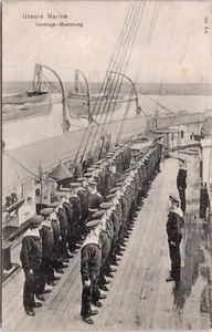 Unsere Marine , Sonntagsmusterung - 1908 Gelaufen (E021) - Bild 1 von 2