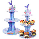 2 Meerjungfrauen-Kuchenstnder 3 Etagen Cupcake-Turm Mdchen Unter Dem Meer