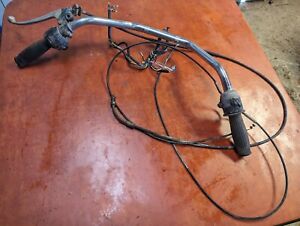1973 Yamaha TX750 handle bar light switch throttle cable clutch lever grip