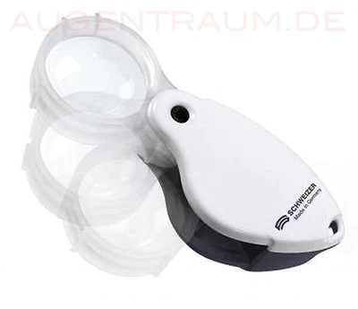 Schweizer Ergo Pocket Lupe 39D 10 fach Einschlaglupe 181392 Leseglas Taschenlupe - Bild 1 von 4