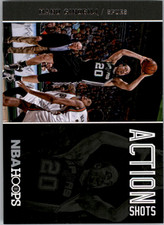 2013-14 Hoops Action Shots San Antonio Spurs Basketball Card #4 Manu Ginobili