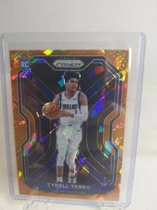 2020-21 Panini Prizm Tyrell Terry Orange Cracked Ice Prizm RC #259 Mavericks - Picture 1 of 2