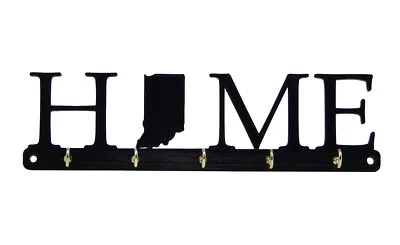 Indiana Hogar Estado Forma Llavero Colgador Estante Inauguración Regalo Decoración de Pared Foto 1 de 4