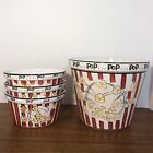 Kitchen Prep 101 Tabletop Unlimited Ceramic Popcorn Bowls 1 Large & 3 Individual