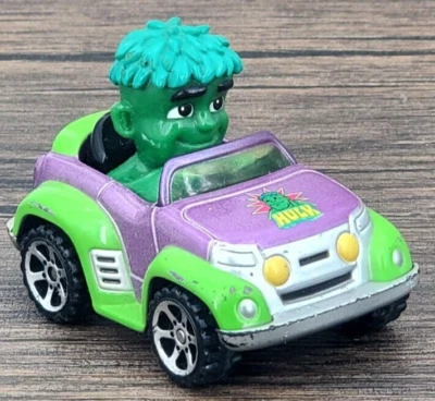 2006 MGA Marvel Die Cast Car The Incredible Hulk Lime Green & Purple Convertible - Image 1 of 3