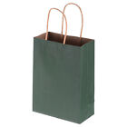 5.9"X3.1"X8.2" Paper Gift Bags With Handles, 50 Pcs Gift Tote Favor Bags, Green