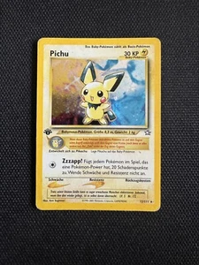 Pokemon Karte  Pichu 1. Edition 12/111 Neo Genesis deutsch POOR - Imagen 1 de 7