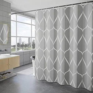 Shower Curtain With Hooks Waterproof Fabric Bath Curtain Machine Washable Water - Picture 1 of 6