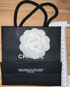 Chanel Black Shopping Gift Paper Bag Small 5.5” X 5.5” - Picture 1 of 3