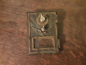 Vintage Antique Brass American Eagle US Post Office MailBox Door - Picture 1 of 3