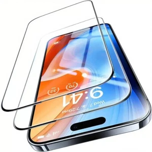 2X Tempered Glass Screen Protector For iPhone 15 16e 14 13 12 11 Pro Max SE XR X - Picture 1 of 9