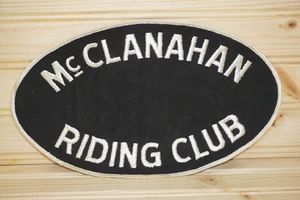 McCLANAHAN RIDING CLUB, 8 3/4" X 5 3/4" Embroidered Patch For Jacket or ?? - Picture 1 of 6