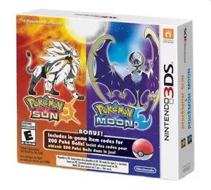 Pokemon Sun & Moon Dual Pack w/ 200 Poke Balls Bonus Code Brand New Sealed! - Picture 1 of 1
