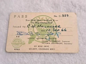 NMRA Railroad Train Pass With Condition On Back - Picture 1 of 2