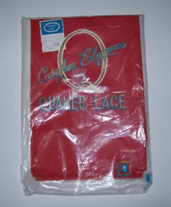Forro de mantel vintage, forro de mantel de encaje cuáquero, nº 9923, ROJO - Imagen 1 de 9