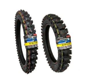 Dunlop 70/100-19 90/100-16 Tire Set MX34 Front Rear KX100 TTR125L Big Wheel - Picture 1 of 10