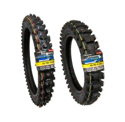 Dunlop 70/100-19 90/100-16 Tire Set MX34 Front Rear KX100 TTR125L Big Wheel - Image 1 of 4