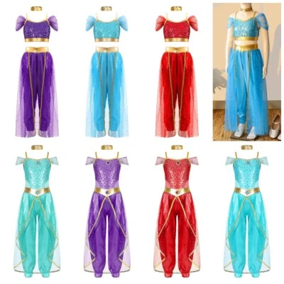 Arabian Princess Harem Girl Fancy Dress Halloween Child Costume Party Cosplay - Image 1 of 4