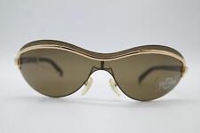 Vintage ESCADA E1134 Gold Brown Half Brand Sunglasses Sunglass Glasses NOS